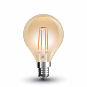 Lampada Mini Sfera Ambra LED 4w E14 Luce 2200°K